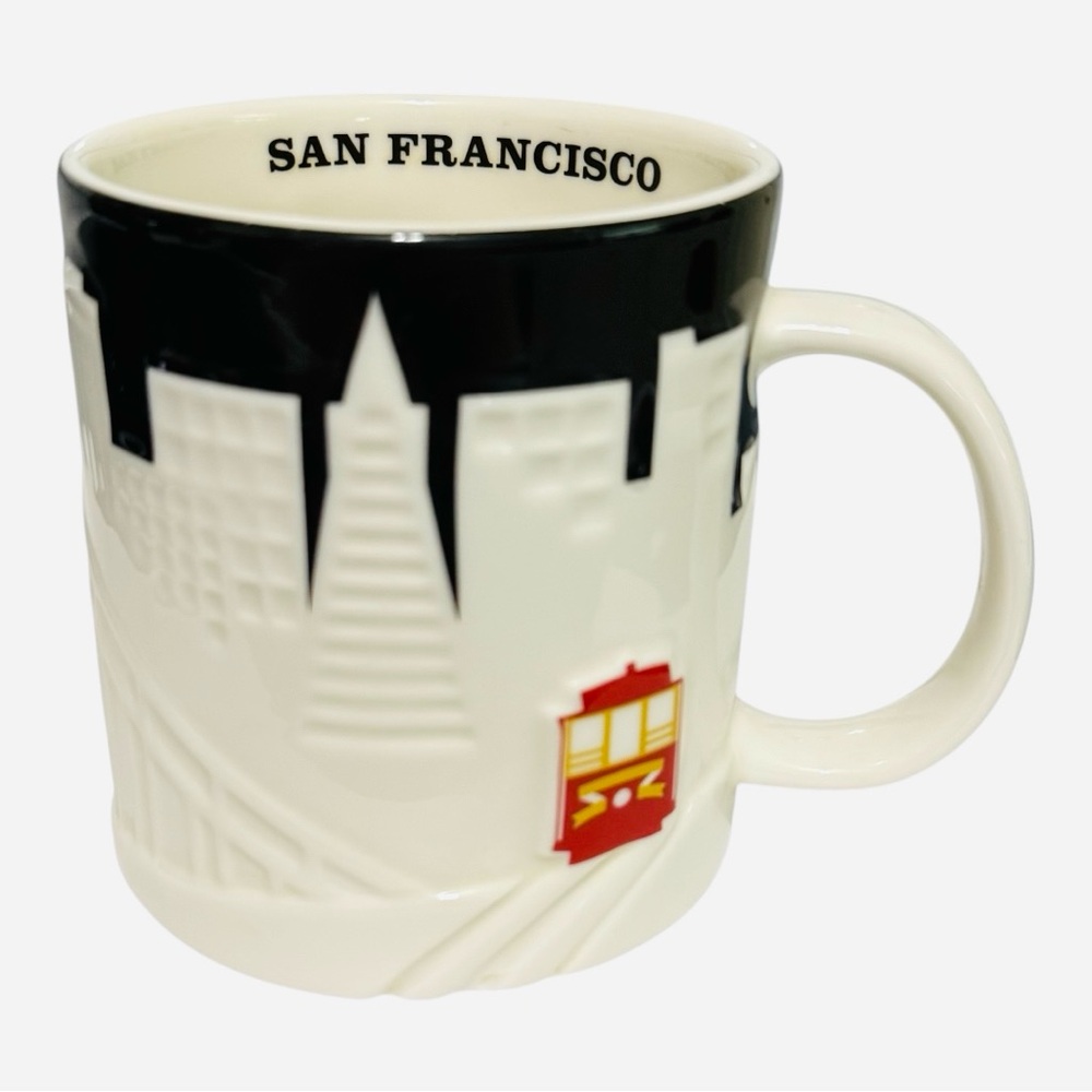 Starbucks 2012 San Francisco Mug Collector Series Cable Car Skyline Design